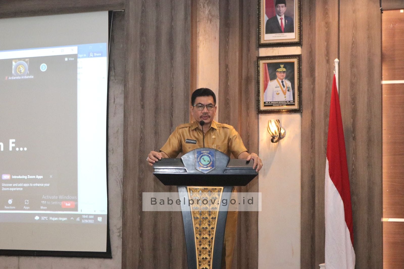 Lantik Pengurus FORDAS Babel periode 2022 - 2027,Sekda Naziarto pesan jalankan amanah dengan baik