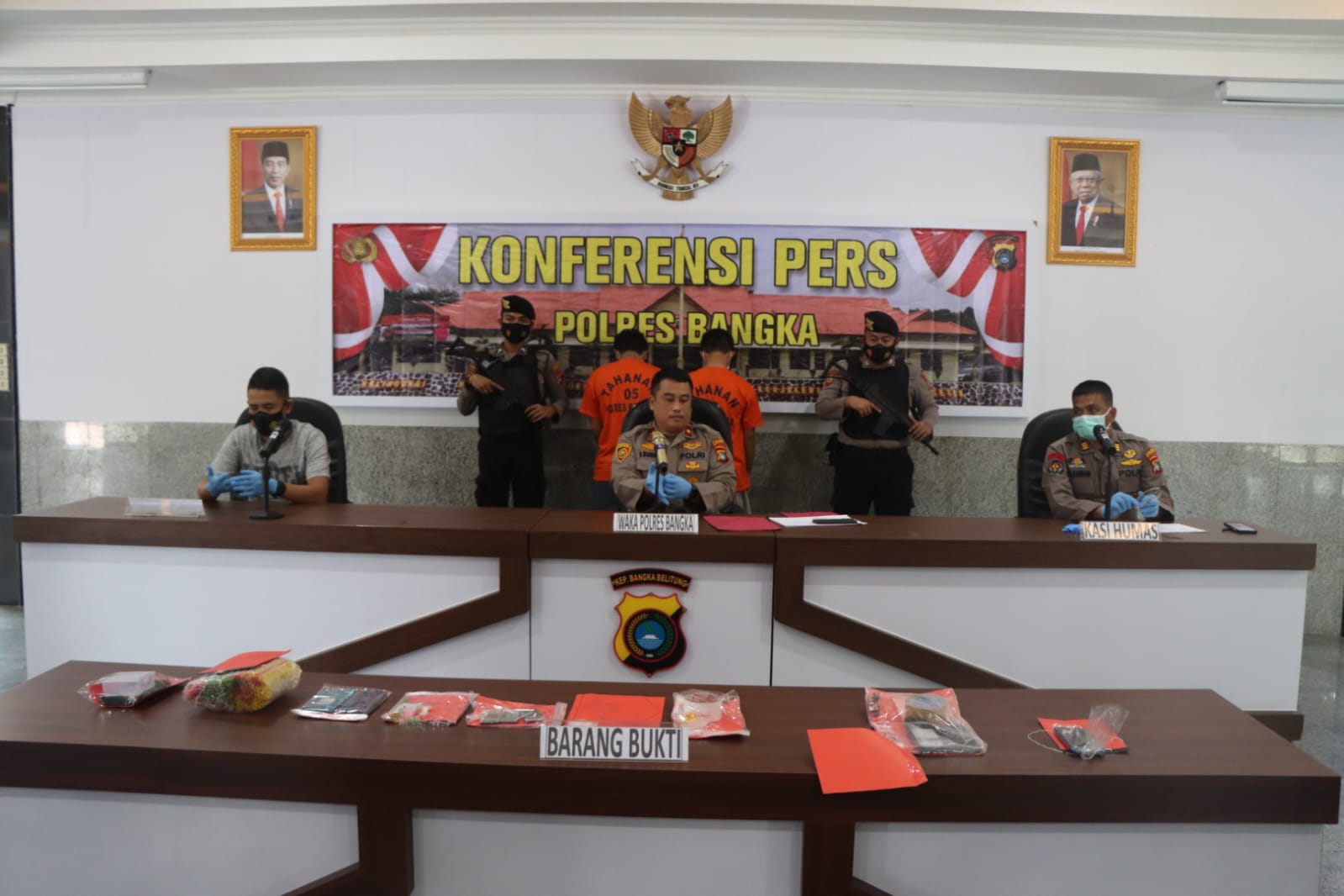 Gelar Pres Release, Polres Bangka Ungkap 3 Kasus Narkoba