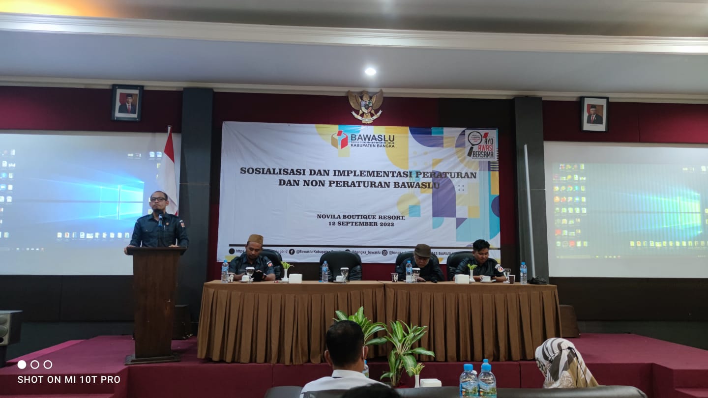 Inginkan Pemilu Yang Demokratis, Bawaslu Bangka Gelar Sosialisasi dan Implementasi Peraturan dan Non Peraturan Terbaru