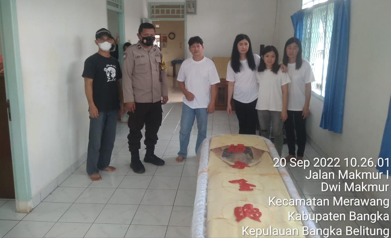 Ciptakan Kamtibmas, Polsek Merawang Lakukan Sambang Duka