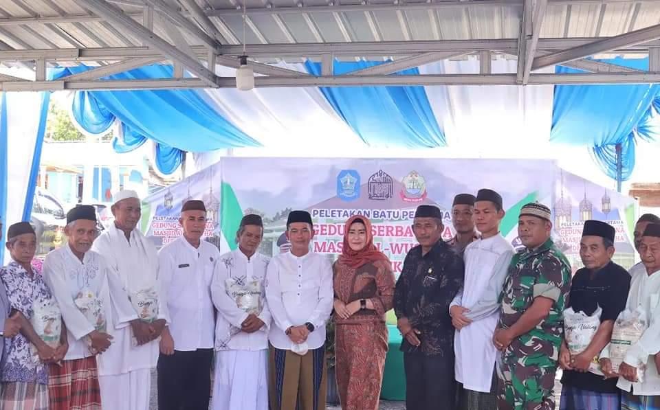 Bupati Bangka Letakkan Batu Pertama Pembangunan Gedung Serba Guna Masjid Al Wustha