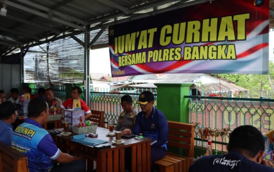Dengarkan Keluhan Masyarakat, Kapolres Bangka Pimpin Giat Jum'at Curhat