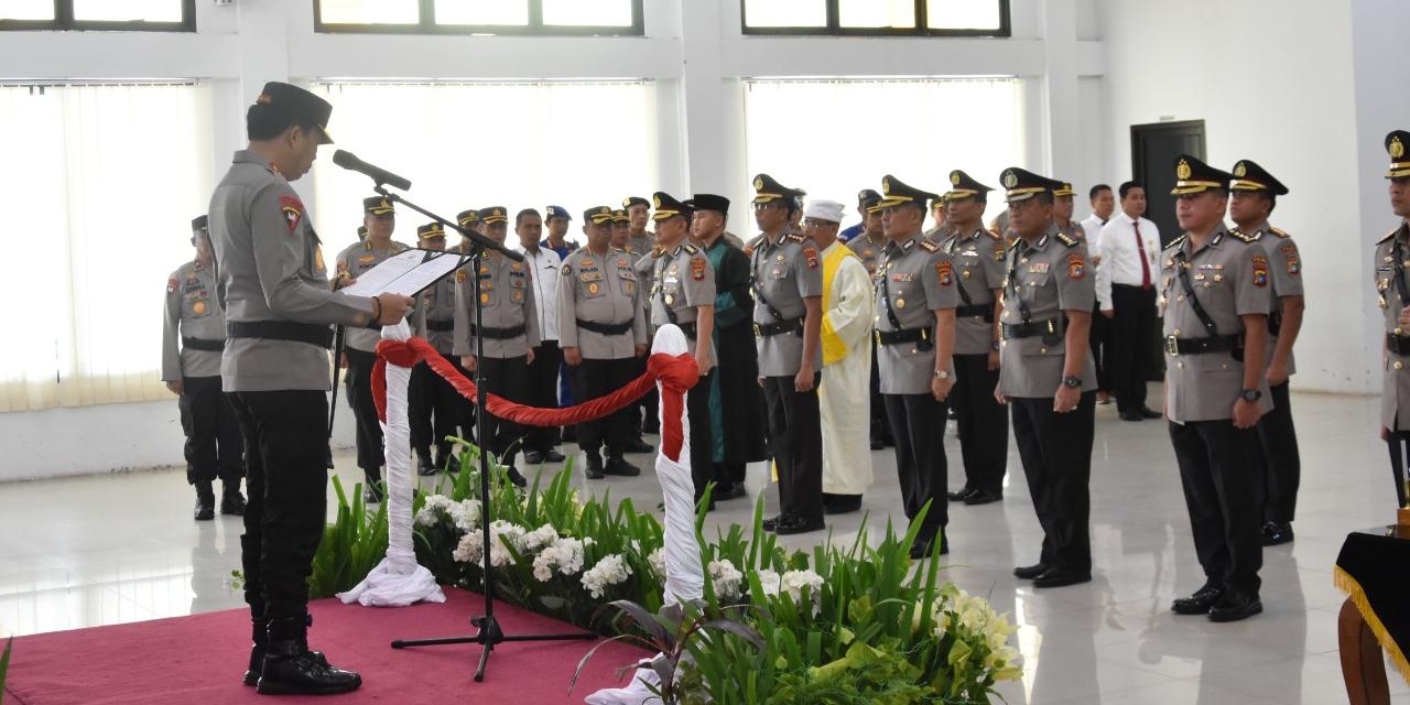 Kapolda Babel Pimpin Sertijab Sejumlah PJU dan Kapolres