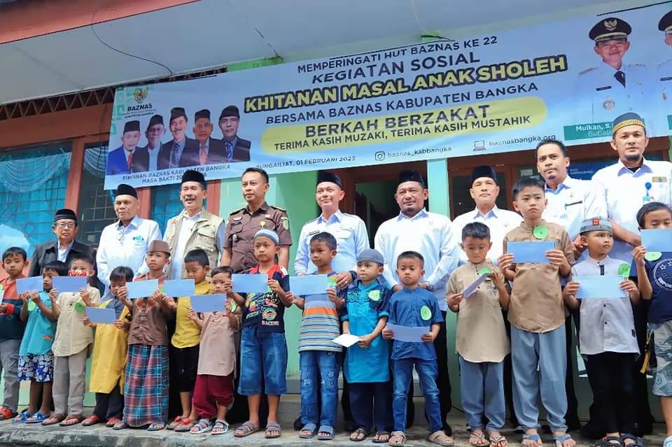 Peringati HUT ke 22, Baznas Bangka Gelar Khitanan Masal Gratis