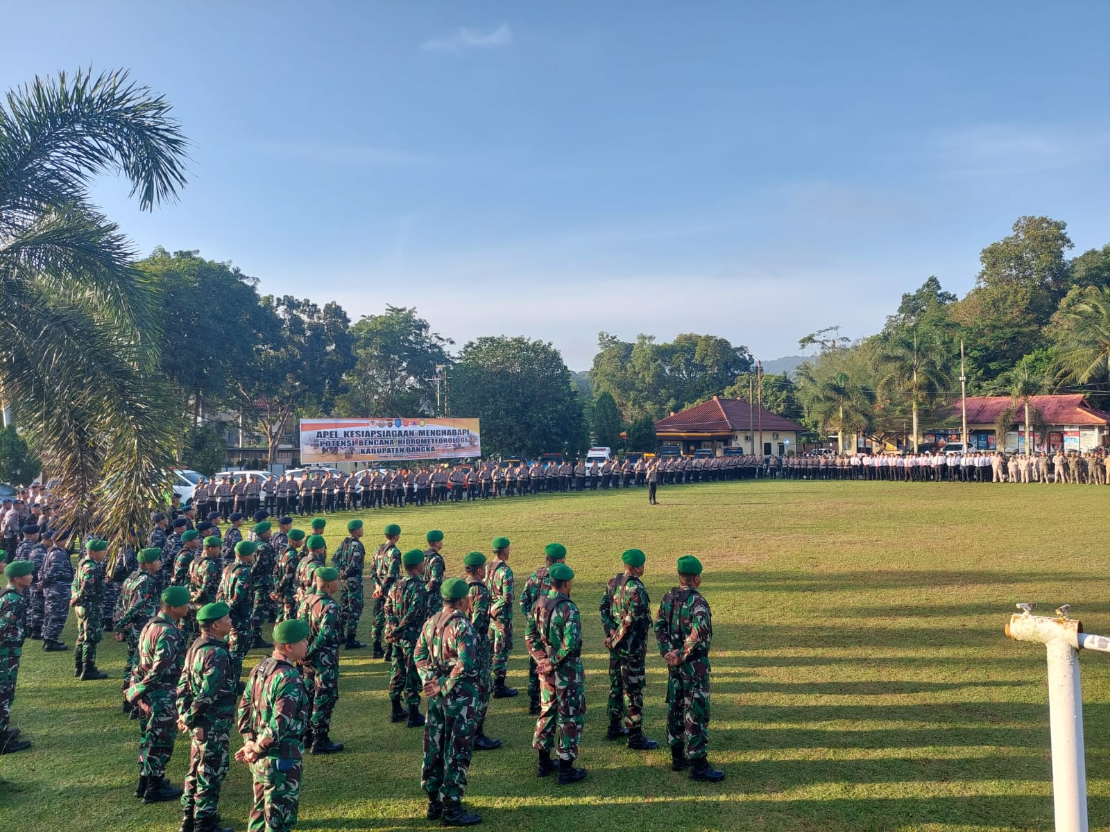 Hadapi Potensi Bencana Hidrometeorologi, Polres Bangka Gelar Apel Siap Siaga