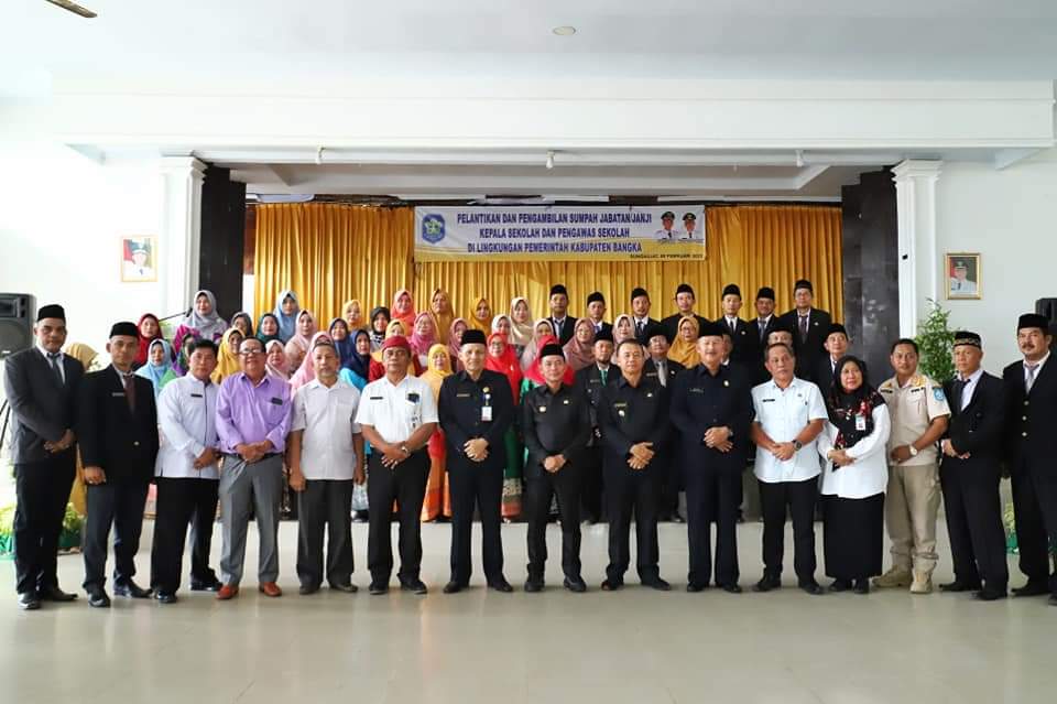 Bupati Bangka Lantik 50 Pejabat Satuan Pendidikan
