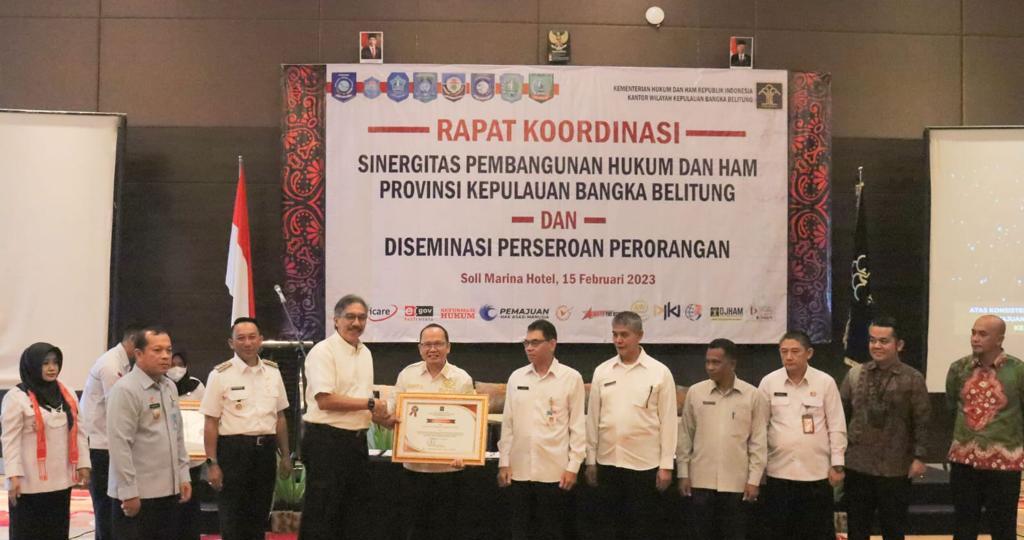 Hadiri Rakor Sinergitas Kemenkumham, Pj Gubernur Ridwan Djamaluddin : Peran Sektor Hukum dan HAM Sukseskan Pembangunan Daerah