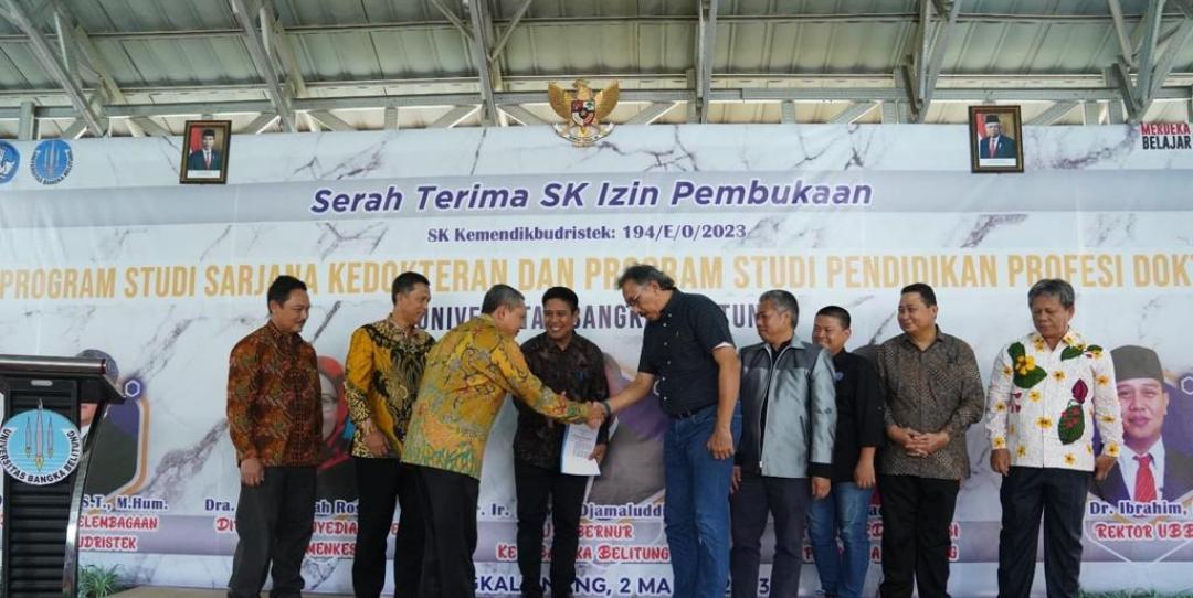 Izin Prodi Sarjana Kedokteran dan Pendidikan Profesi Dokter UBB Diterima, Pj Gubernur Ridwan: Bisa Dongkrak APK Babel