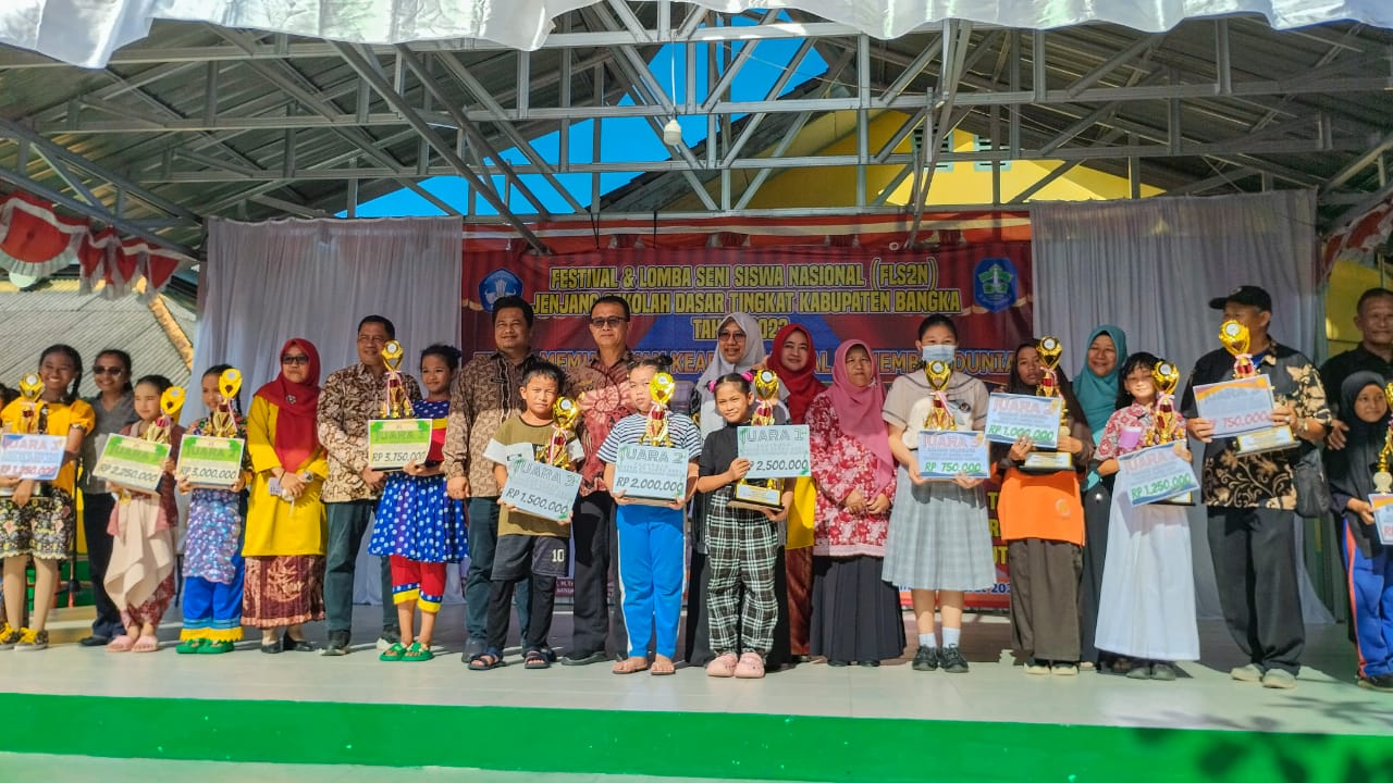 Tutup FLS2N Tingkat SD se Kabupaten Bangka, Wabup Syahbudin : Jadilah Anak-anak Yang Hebat