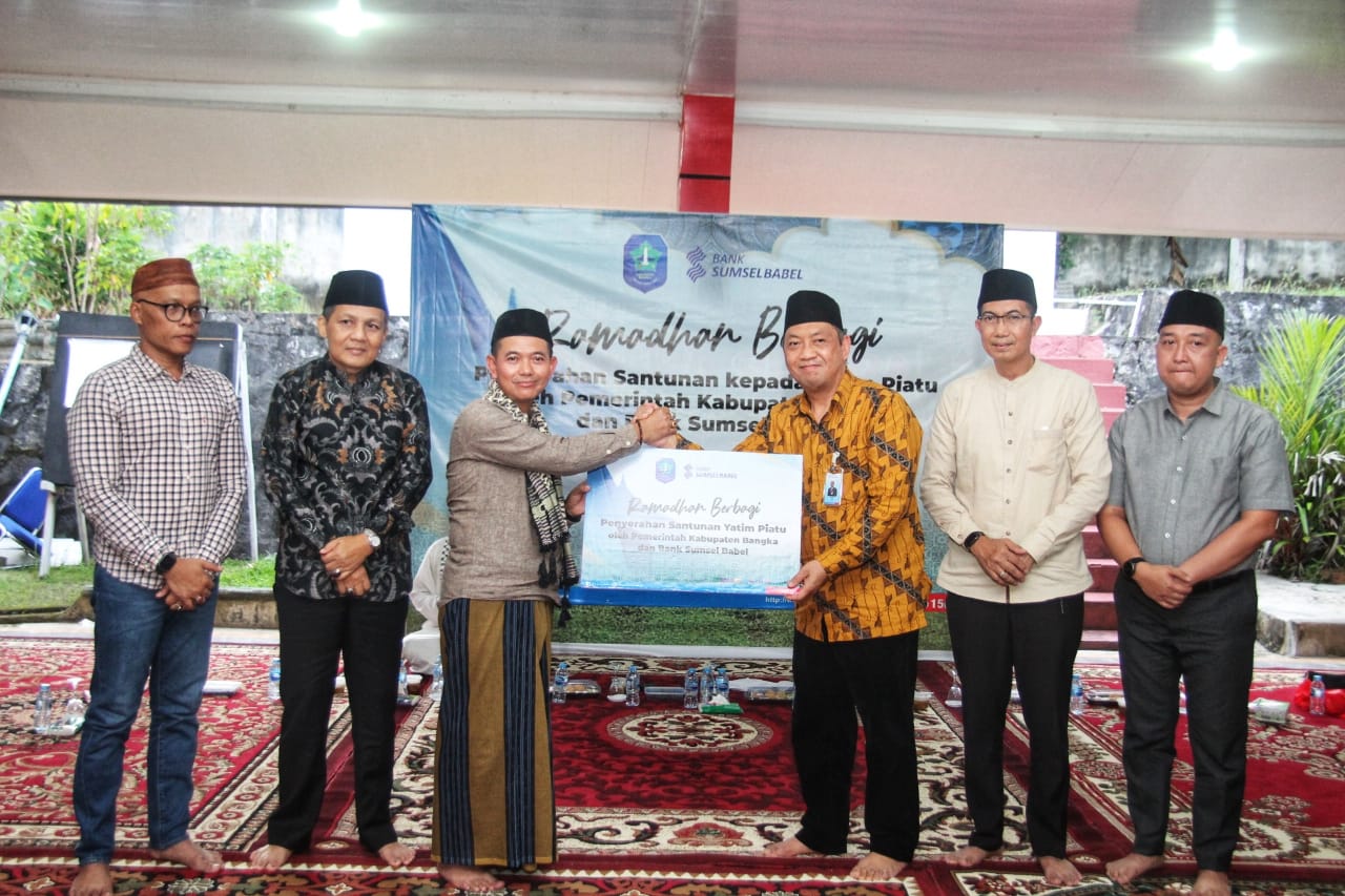 Bersamai Moment Ramadhan, Bank Sumsel dan Pemkab Bangka Santuni Anak Yatim Piatu