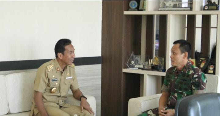 Perkuat Sinergitas, Pj Gubernur Suganda Sambangi Makorem 045/Garuda Jaya
