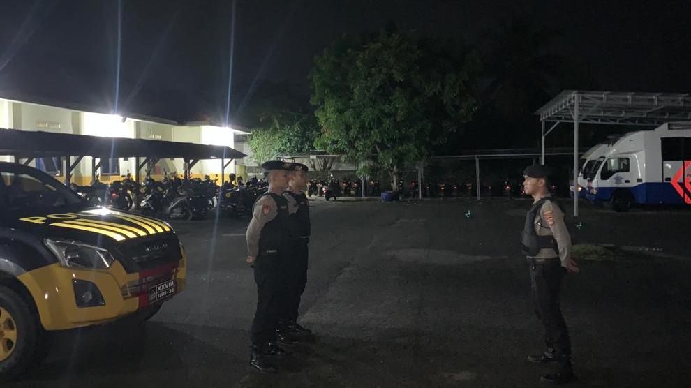 Antisipasi Tindak Pidana, Sat Samapta Polres Bangka Gelar patroli Bluelight