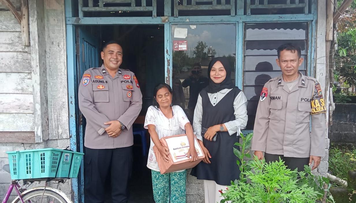 3 Kelurahan Ini Jadi Sasaran Giat Bansos Polsek Belinyu