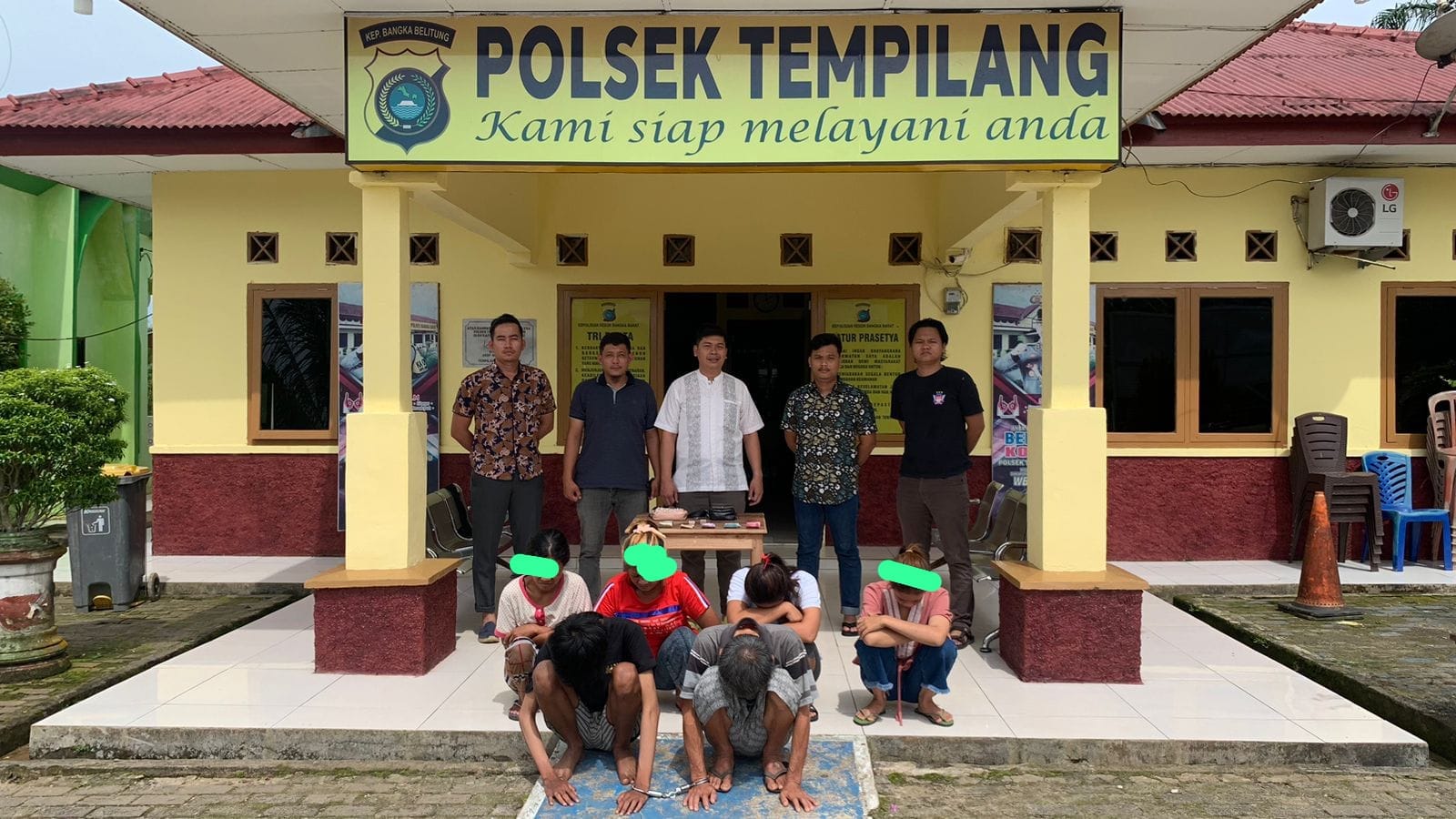 Berjudi di Bulan Puasa, Polsek Tempilang Berhasil Amankan 6 Orang Penjudi Domino