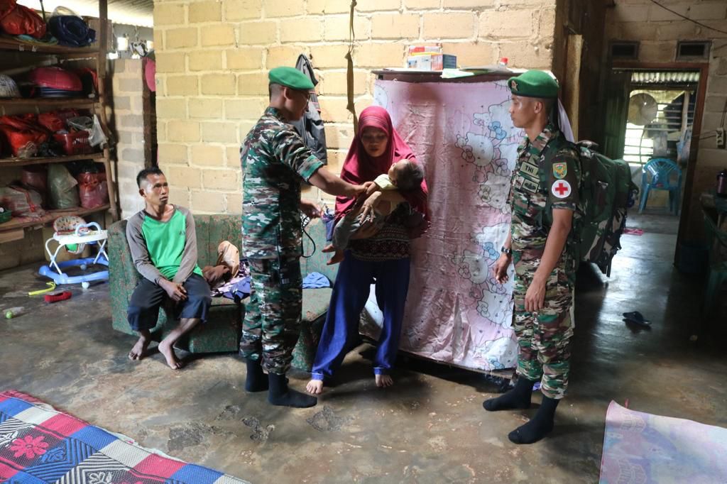 Percepat Penanganan Stunting dan Penyakit Menahun, TNI AD Yonif 147/KGJ Lakukan Pendataan