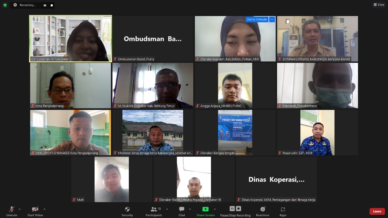 Monitoring Posko THR Pemda, Ombudsman Babel Sebut Kurang Sosialisasi dan Tindak Lanjut