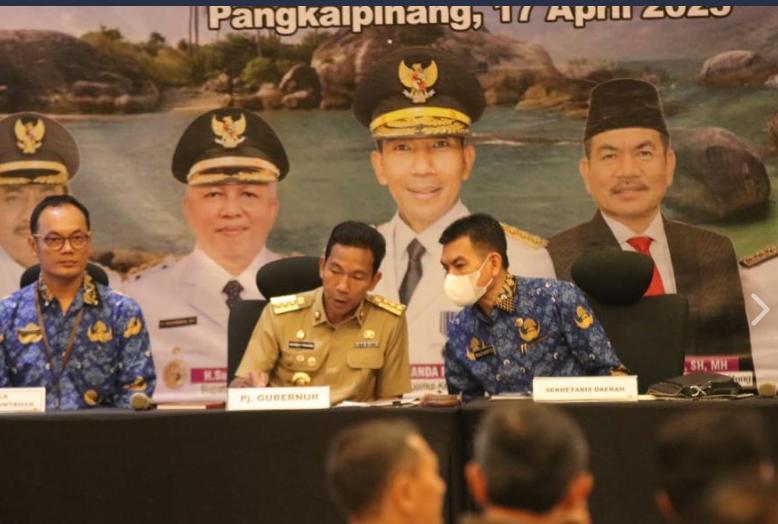 Pimpin Rakor Dengan Walkot dan Bupati se Babel, PJ Gub Bahas Pengendalian Inflasi Hingga Penurunan Stunting