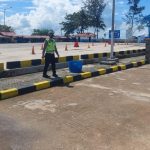 Pelabuhan Tanjung Kalian Terpantau Lenggang, Sat Lantas Polres Bangka Barat Tetap Siaga Patroli