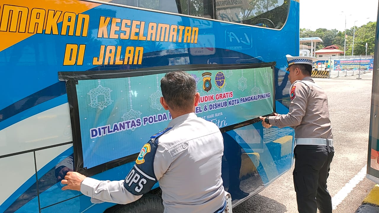 Layani Masyarakat Secara Optimal, Polda Babel Sediakan Bus Gratis untuk Pemudik