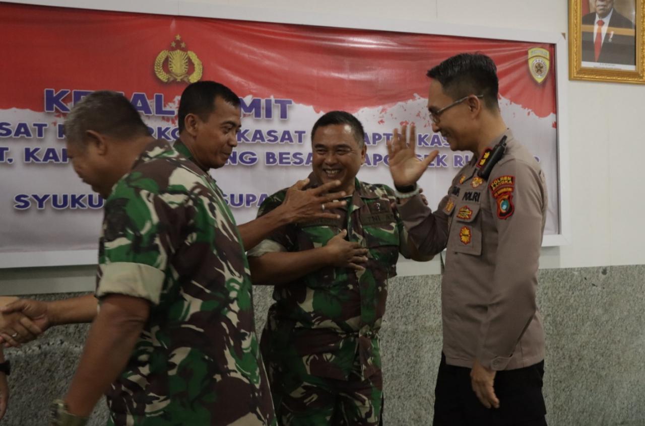 Bangun Kebersamaan dan Sinergitas, TNI dan Polri di Kabupaten Bangka Gelar Halal Bihalal