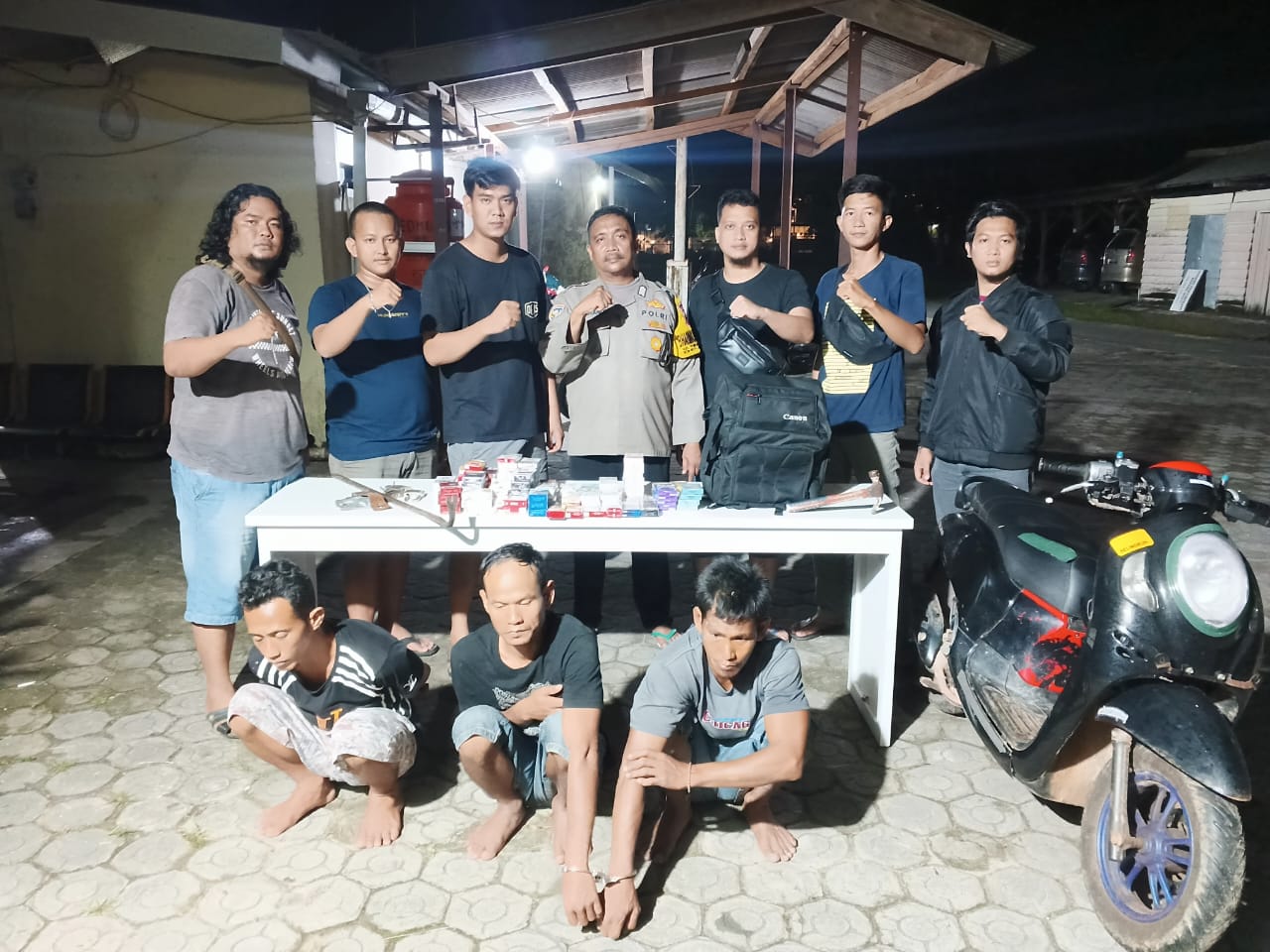 Polsek Belinyu Berhasil Ringkus 3 Pencuri Toko