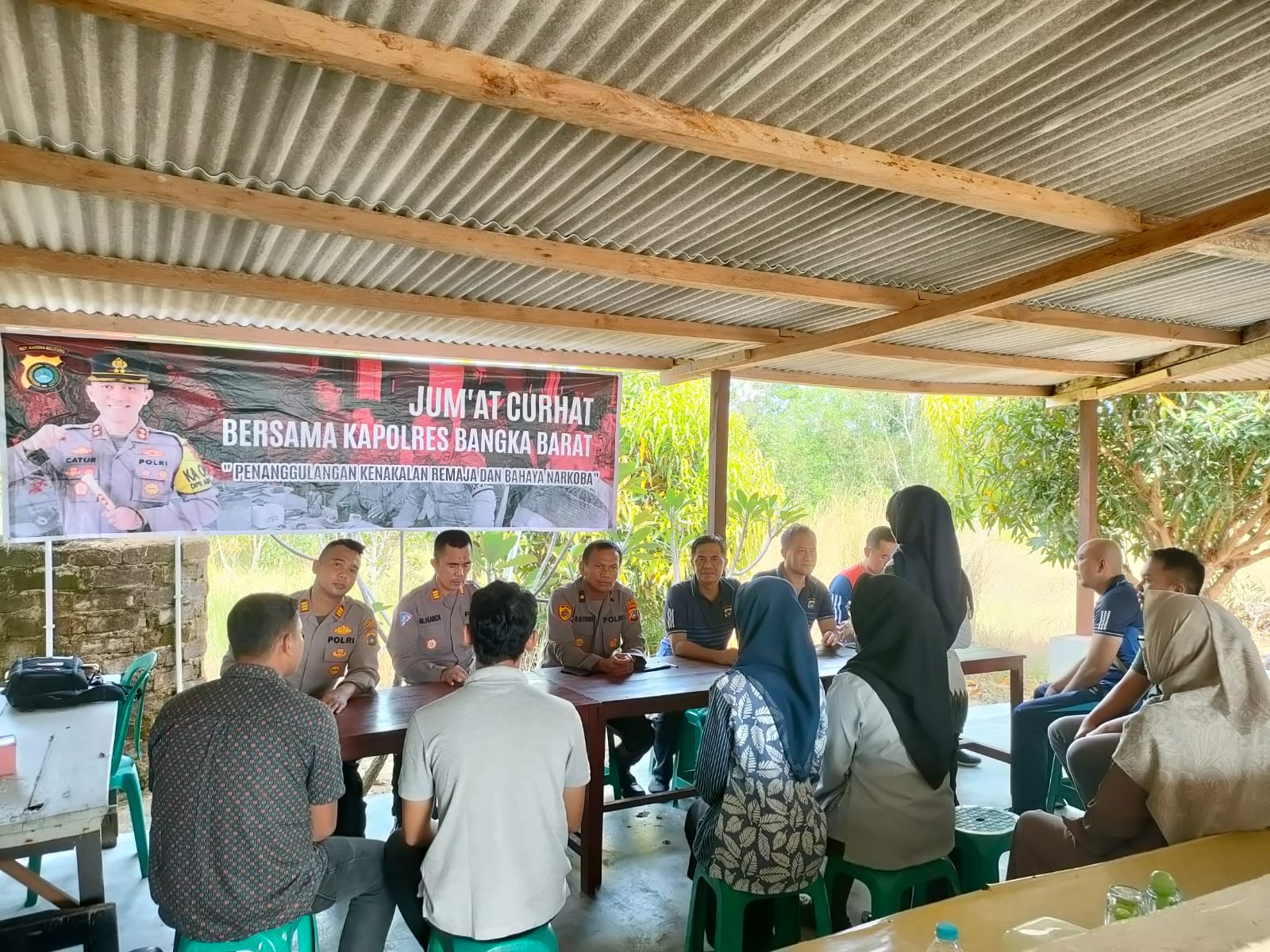 Giatkan Jumat Curhat, Polres Bangka Barat Dengar Keluhan Masyarakat Bertema 'Patroli Satuan Samapta'