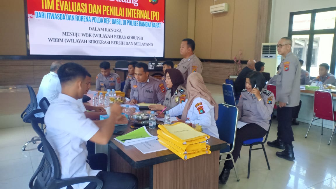 Tim Evaluasi dan Penilaian Internal Polda Babel Lakukan Penilaian dan Evaluasi Zona Integritas di Polres Bangka Barat