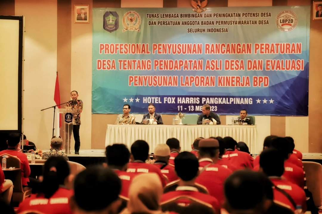 Bupati Mulkan Buka Bimtek PPRPD Tentang PAD dan EPLK BPD se Bangka