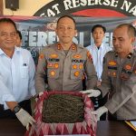 Konferensi Pers Kasus Narkotika, Polres Bangka Barat Sita 2 Kg Ganja Barang Bukti
