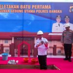 Hadiri Peletakan Batu Pertama Pembangunan Kantor Polres Bangka, Mulkan : Ini Bantuan di Akhir Masa Jabatan Saya