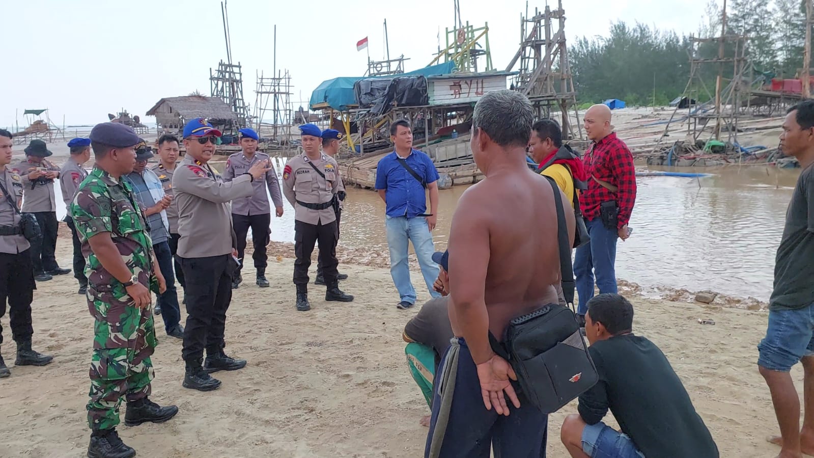 Satuan Polairud Polres Bangka Barat Bakal Tindak Tegas Tambang Ilegal di Muara DAS Bendul
