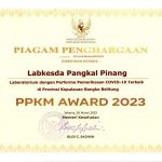 Dinilai Berhasil Tangani Pemeriksaan Covid-19, Labkesda Pangkal Pinang Dinobatkan Sebagai Laboratorium Terbaik di Bangka Belitung