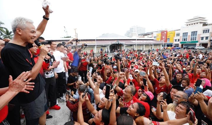 Ganjar hadir Manado, Warga Sambut Antusias