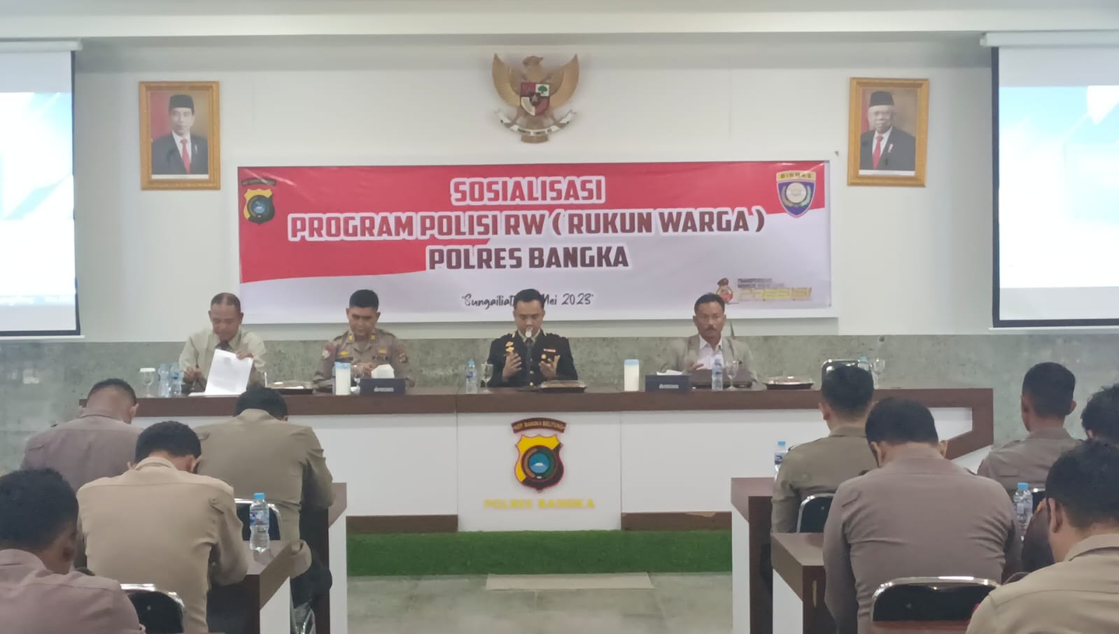 Wujudkan Kamtibmas Yang Sejuk dan Aman, Polres Bangka Gelar Sosialisasi Polisi RW