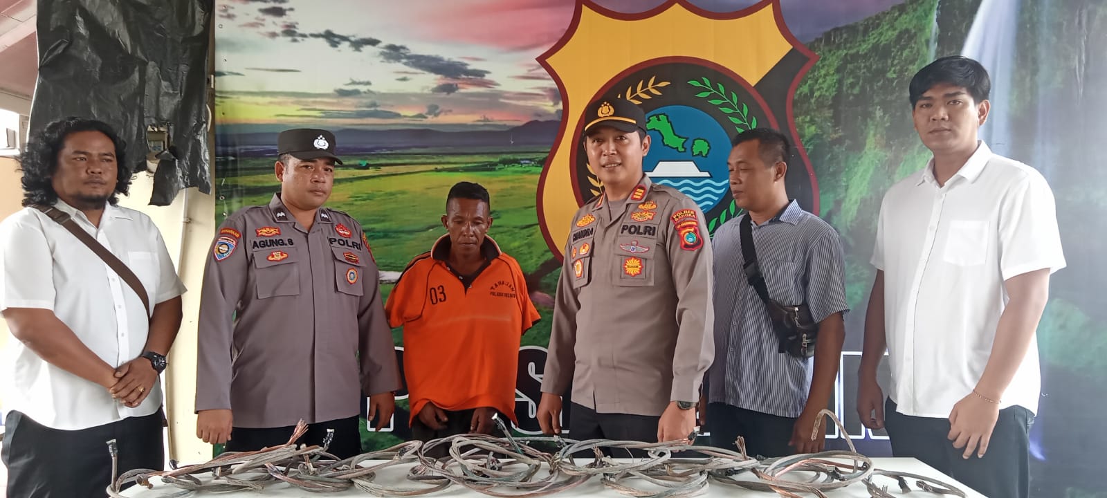 Curi Kabel Tembaga, Mulyadi Warga Bukit Ketok Diringkus Polsek Belinyu
