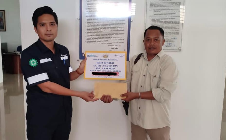 PT Timah Tbk Salurkan Bantuan Biaya Pengobatan untuk Ibu dan Anak di Belitung Timur 