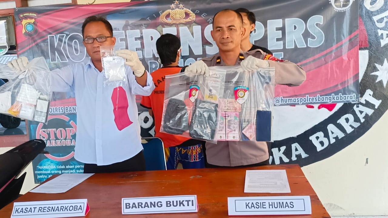 Sat Narkoba Polres Bangka Barat Ungkap Kasus Narkoba Seberat 57,29 Gram