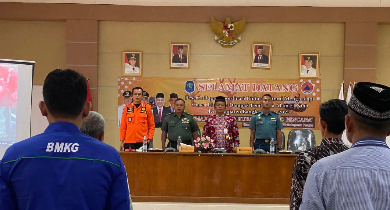 Hadapi Cuaca Ekstrem, BPBD Bangka Gelar Rapat Koordinasi Lintas Sektoral