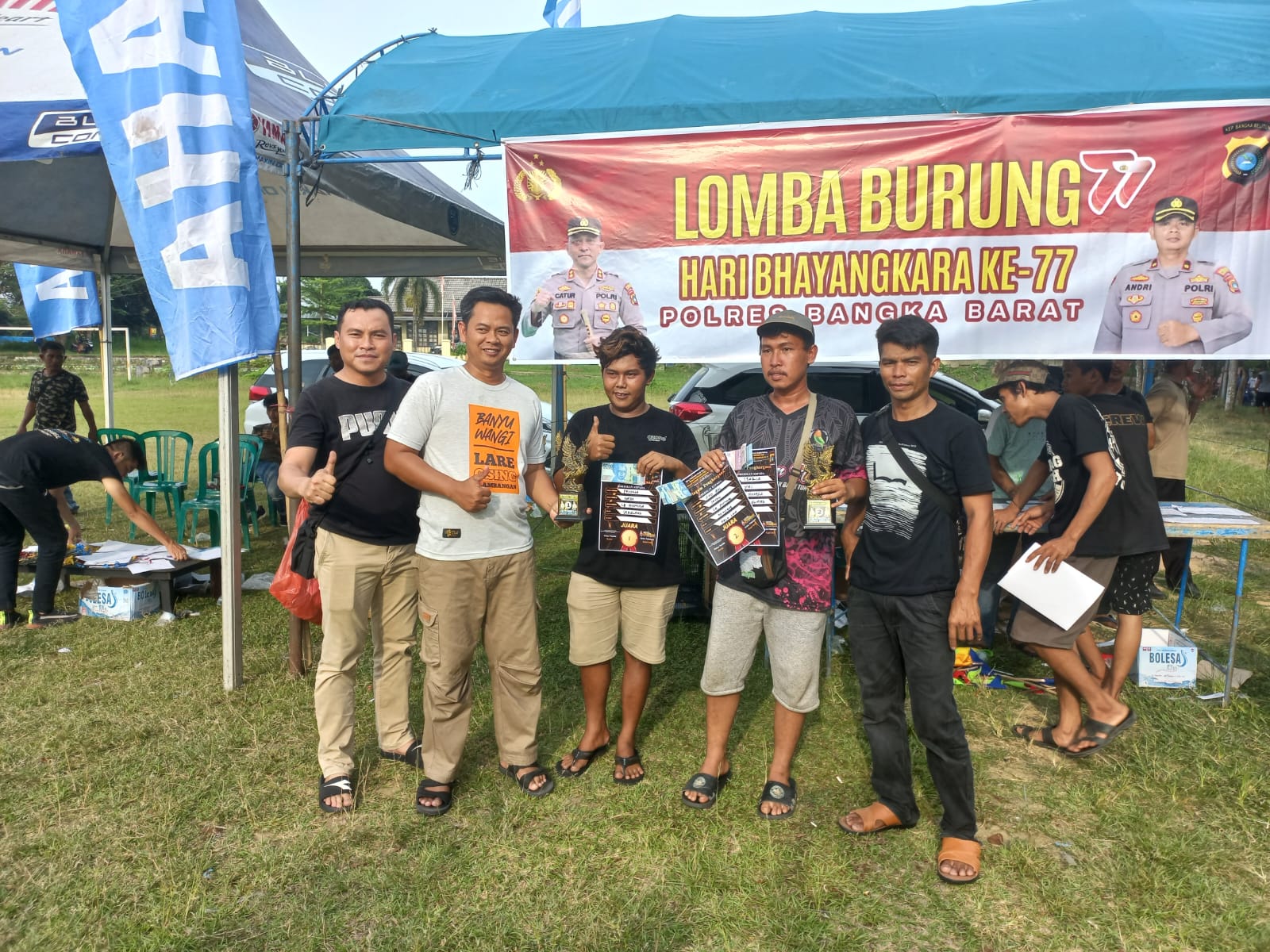 Rayakan HUT Bhayangkara ke-77, Polres Bangka Barat Adakan Lomba Burung Berkicau