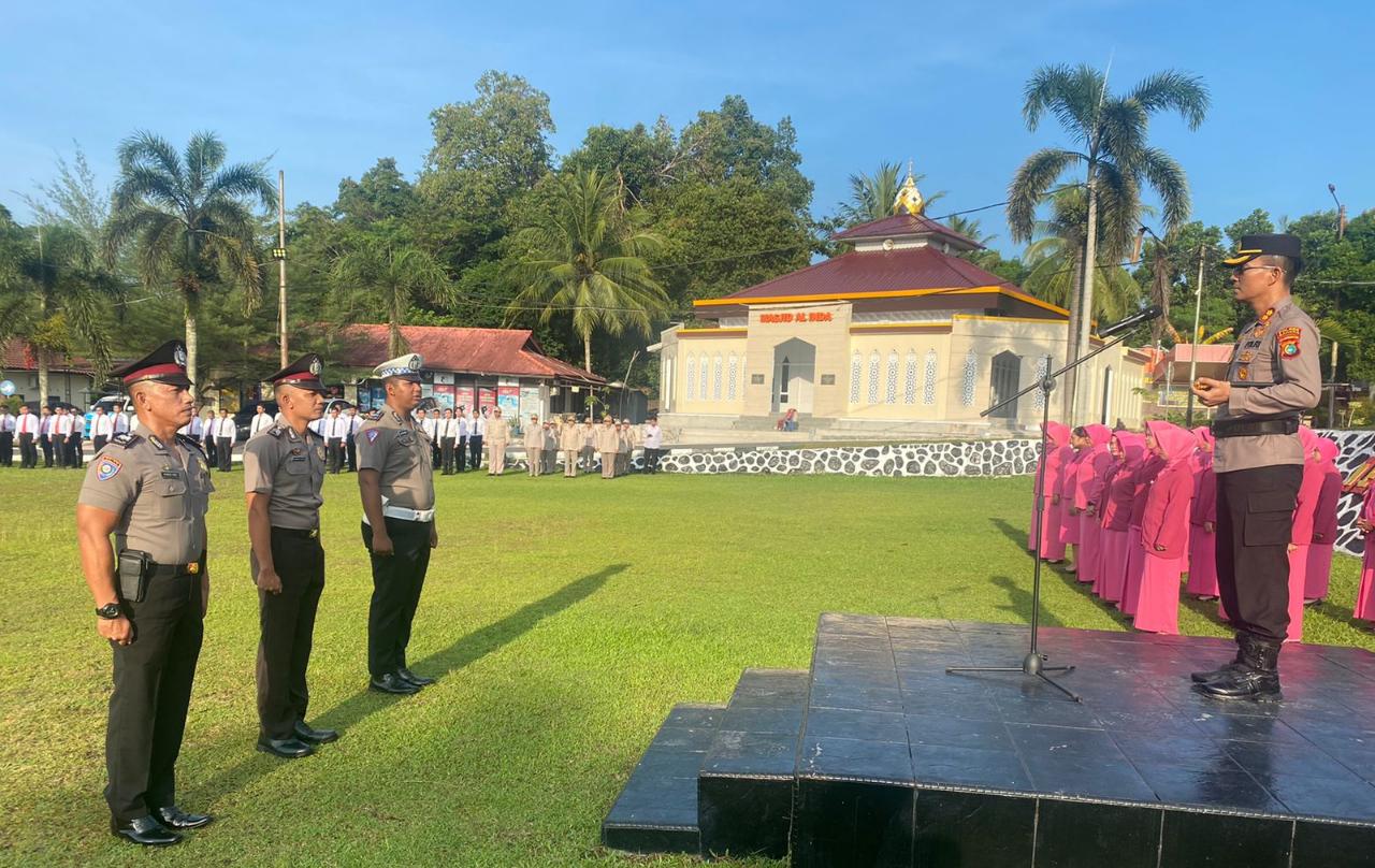 20 Personil Polres Bangka Naik Pangkat Satu Tingkat