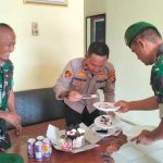 Datangi Mapolsek Toboali, Danramil 01/Toboali Berikan Ucapan HUT Bhayangkara ke 77