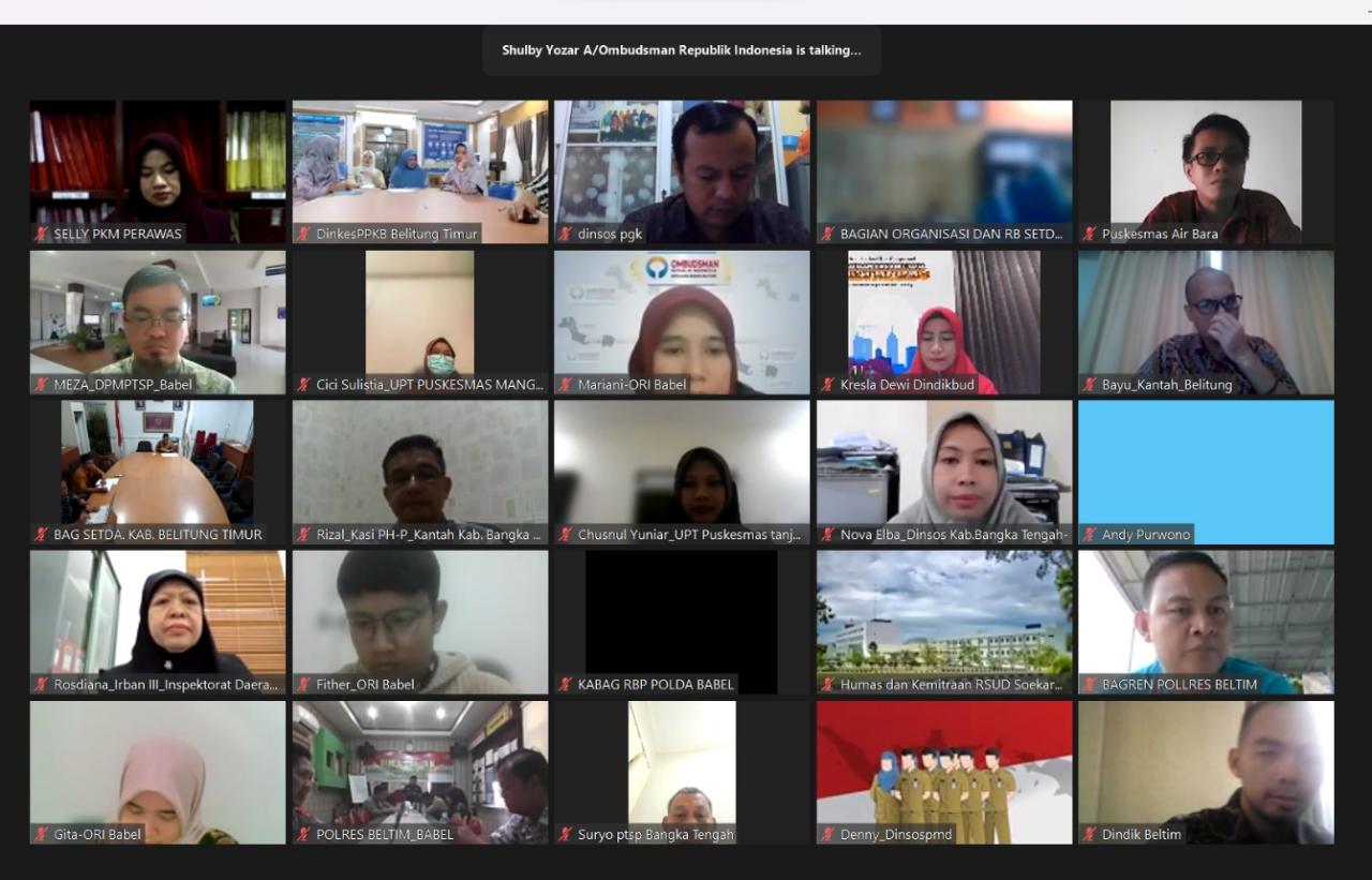 Ombudsman Babel Mulai Masa Pendampingan Penilaian, Harapkan Pemerintah Daerah Bangka Belitung Mampu Tembus 10 Besar