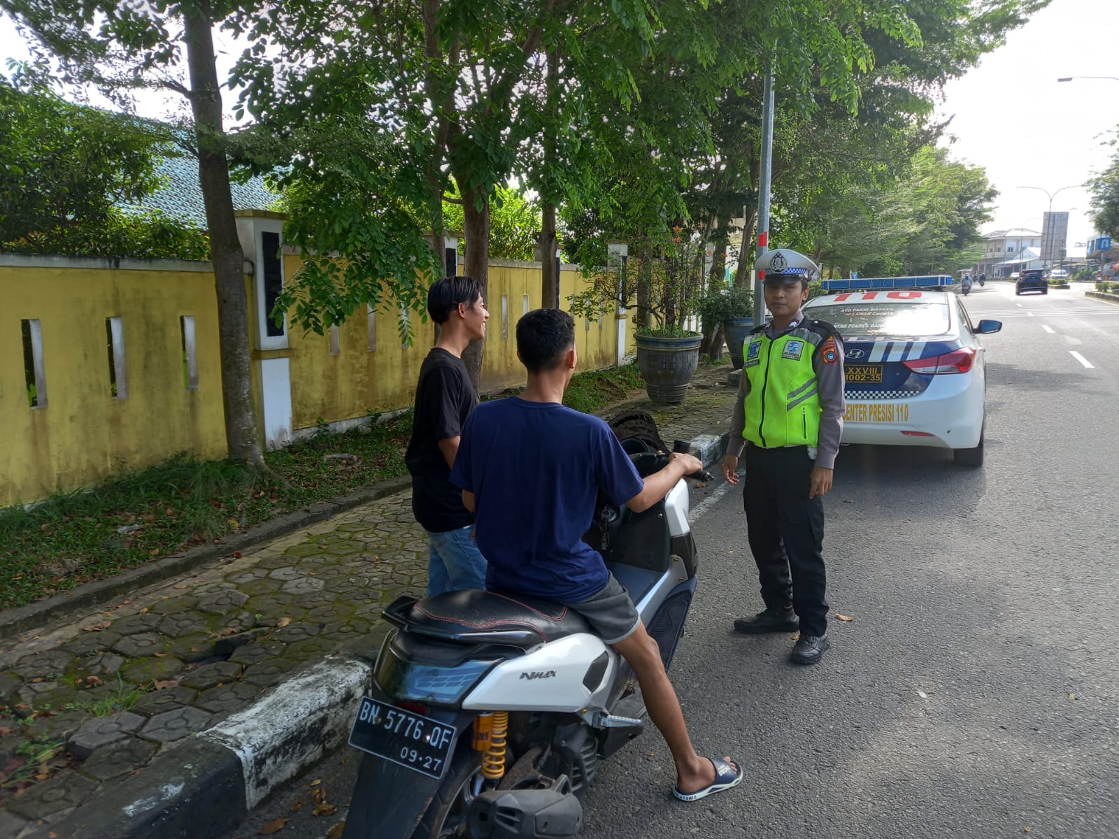 Cegah Pelanggaran Lalu Lintas, Sat Lantas Polres Bangka Barat Adakan Patroli Siang Hari