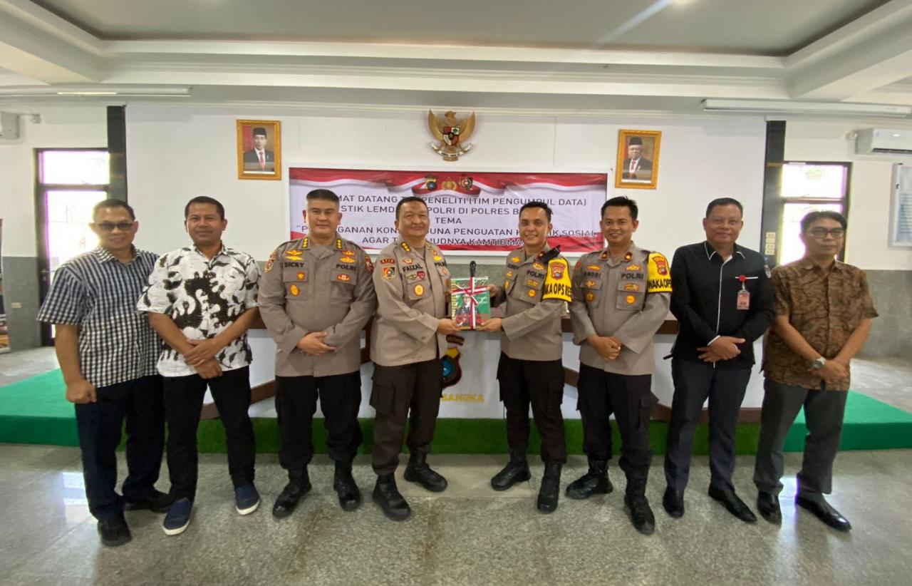 Ini Kegiatan Kunjungan Tim Peneliti STIK Polri di Polres Bangka