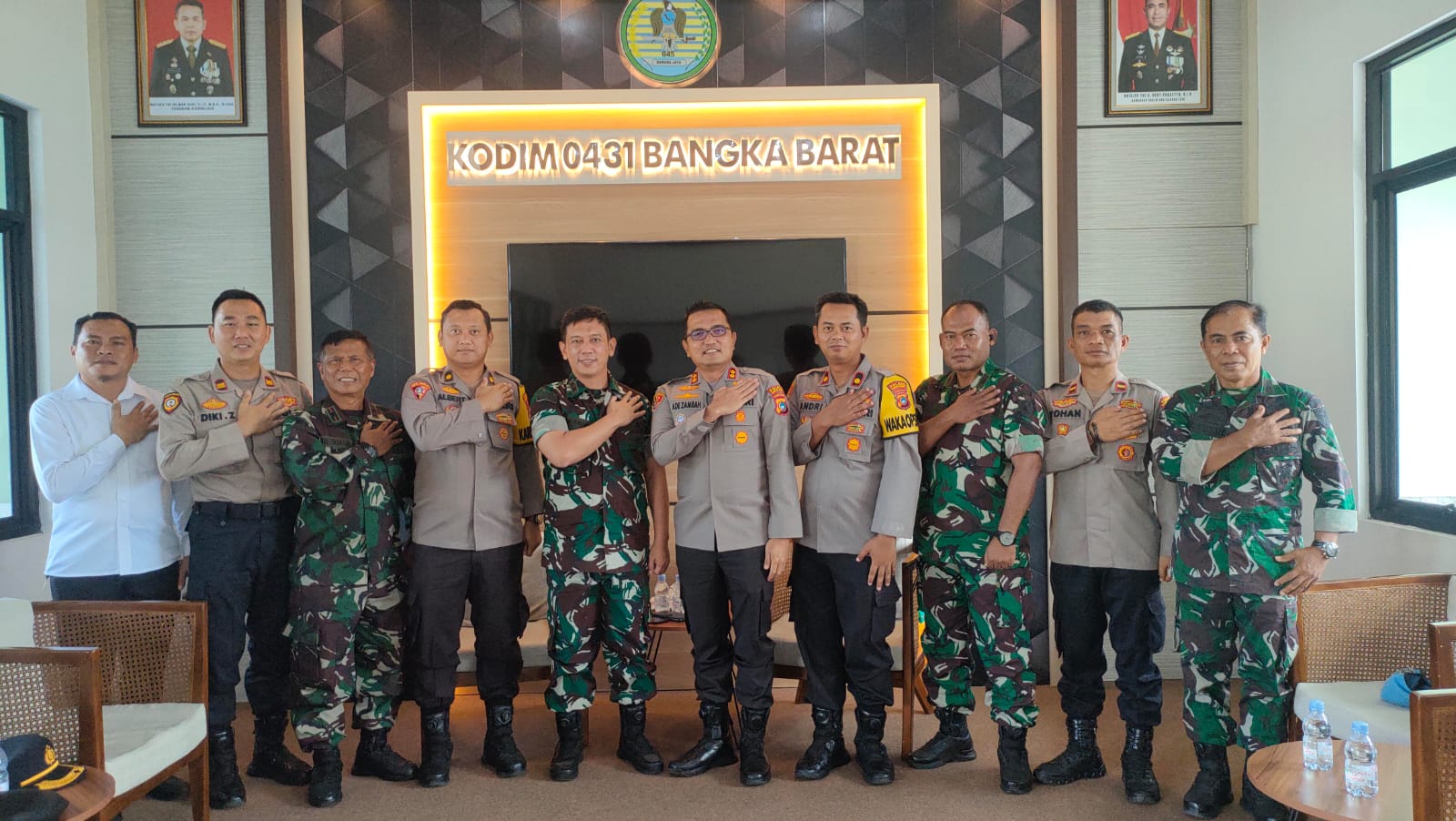 Perkuat Sinergi, Kapolres Bangka Barat Kunjungi Kodim 0431/Bangka Barat