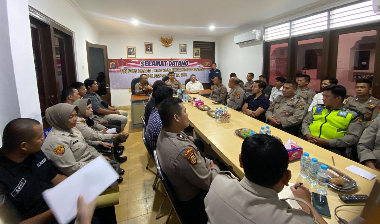 Cek Persiapan Pemilu 2024, Puslitbang Polri Kunjungi Polres Bangka