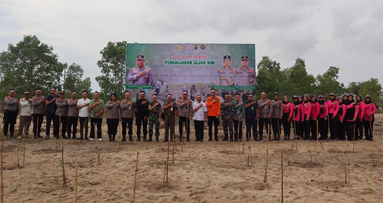 Selenggarakan Penanaman Pohon Serentak se-Indonesia, Polda Babel Tanam 10 Ribu Bibit Tanaman di Belakang BLK Babel