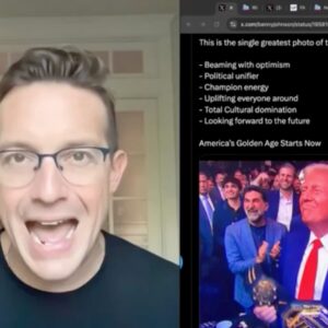 Far-right influencer Benny Johnson in a screenshot from his Nov. 18, 2024 YouTube show.