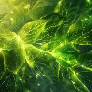 Konsep Seni Listrik Fotosintesis Abstrak