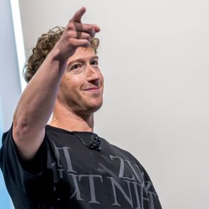 Mark Zuckerberg, chief executive officer of Meta Platforms Inc., during the Meta Connect event in Menlo Park, California, US, on Wednesday, Sept. 25, 2024.